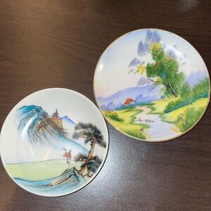 Small decorative dishes. Made in Hong Kong and Japan.